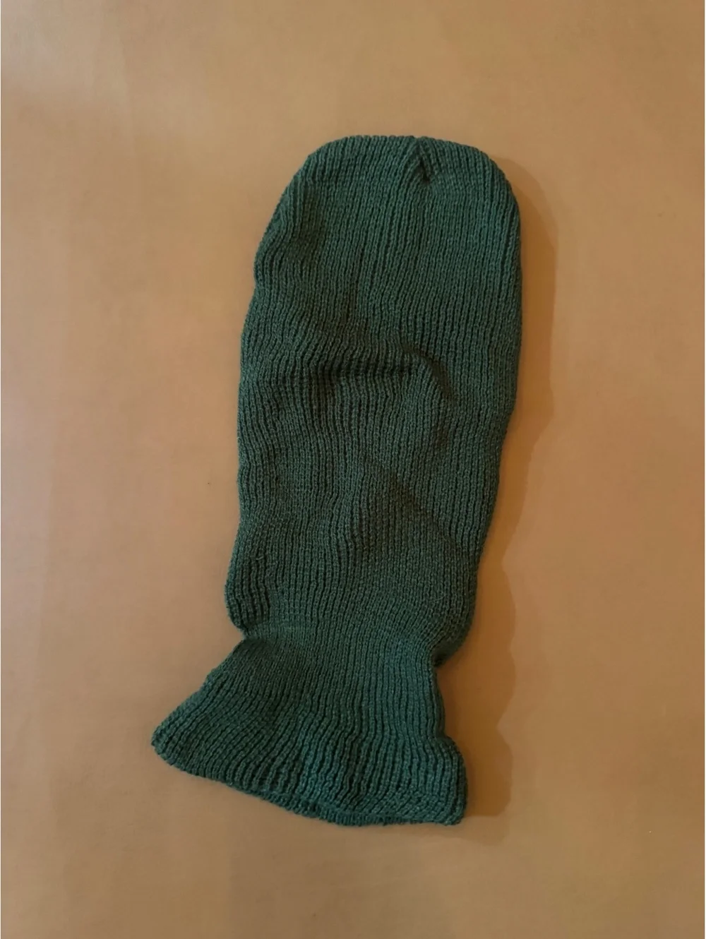Dark Green Knit Balaclava Mask Winter Ski Face Cover